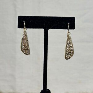 Marcia Moran Gold-Filled Champagne Druzy Drop Earrings